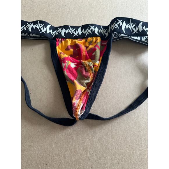 VTG RARE WAXX jockstrap men’s underwear orange camo XL - Picture 1 of 4